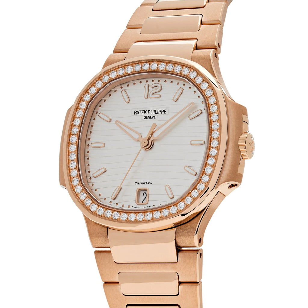 Patek Philippe Nautilus 7118/1200R-001 'Ladies Automatic Tiffany &amp; Co.' Rose Gold Diamond Bezel
