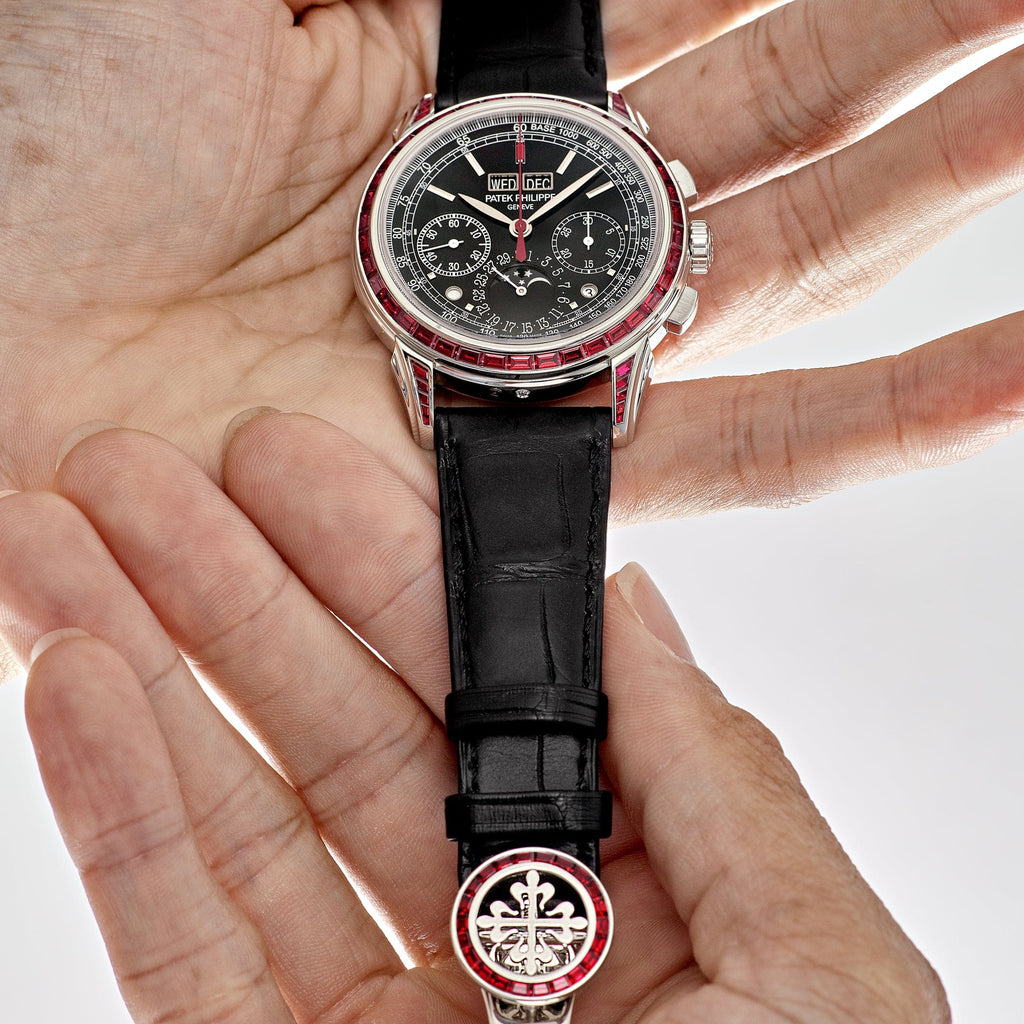 Patek Philippe Grand Complications  5271/12P-001 Perpetual Calendar  Platinum Black Dial Ruby Bezel