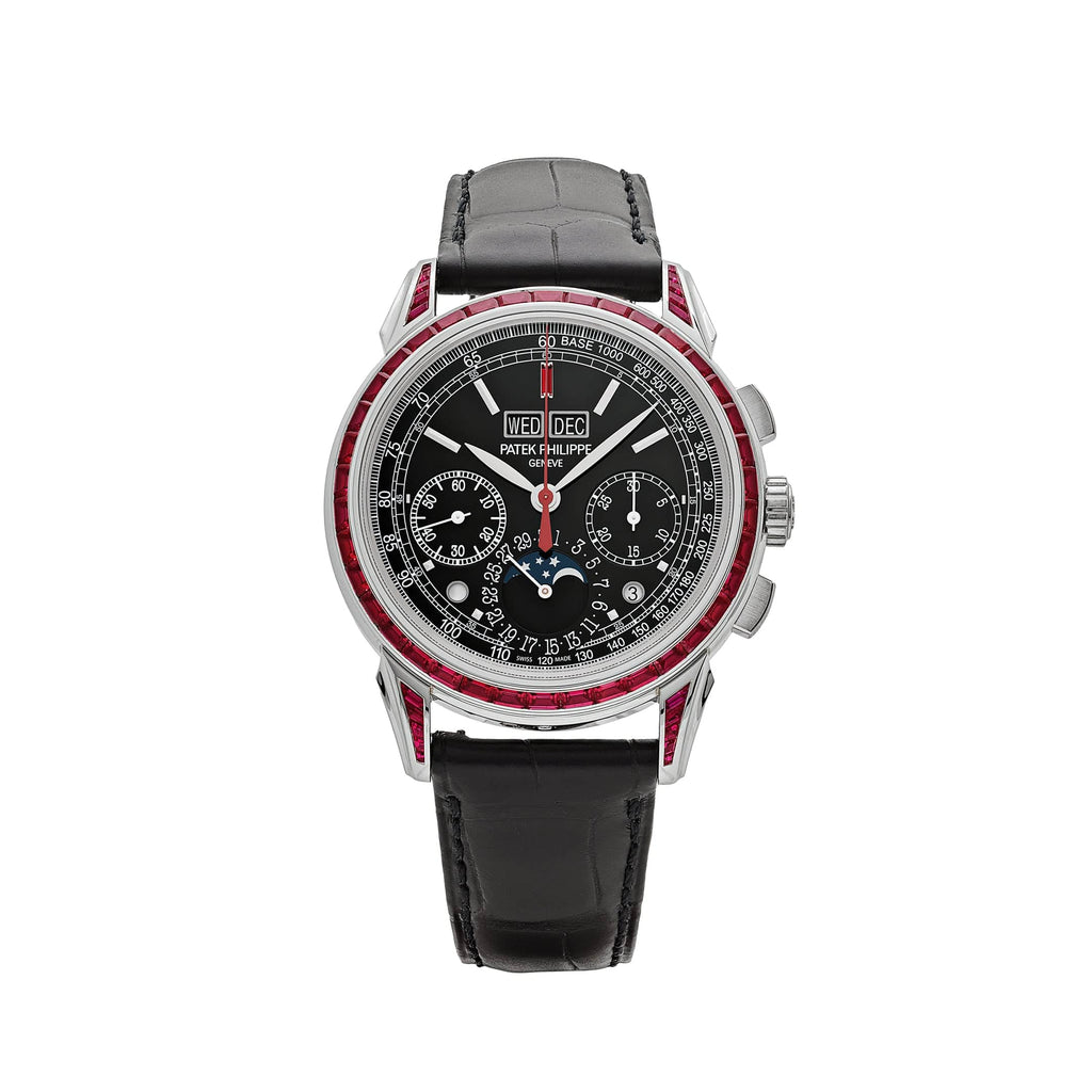 Patek Philippe Grand Complications  5271/12P-001 Perpetual Calendar  Platinum Black Dial Ruby Bezel