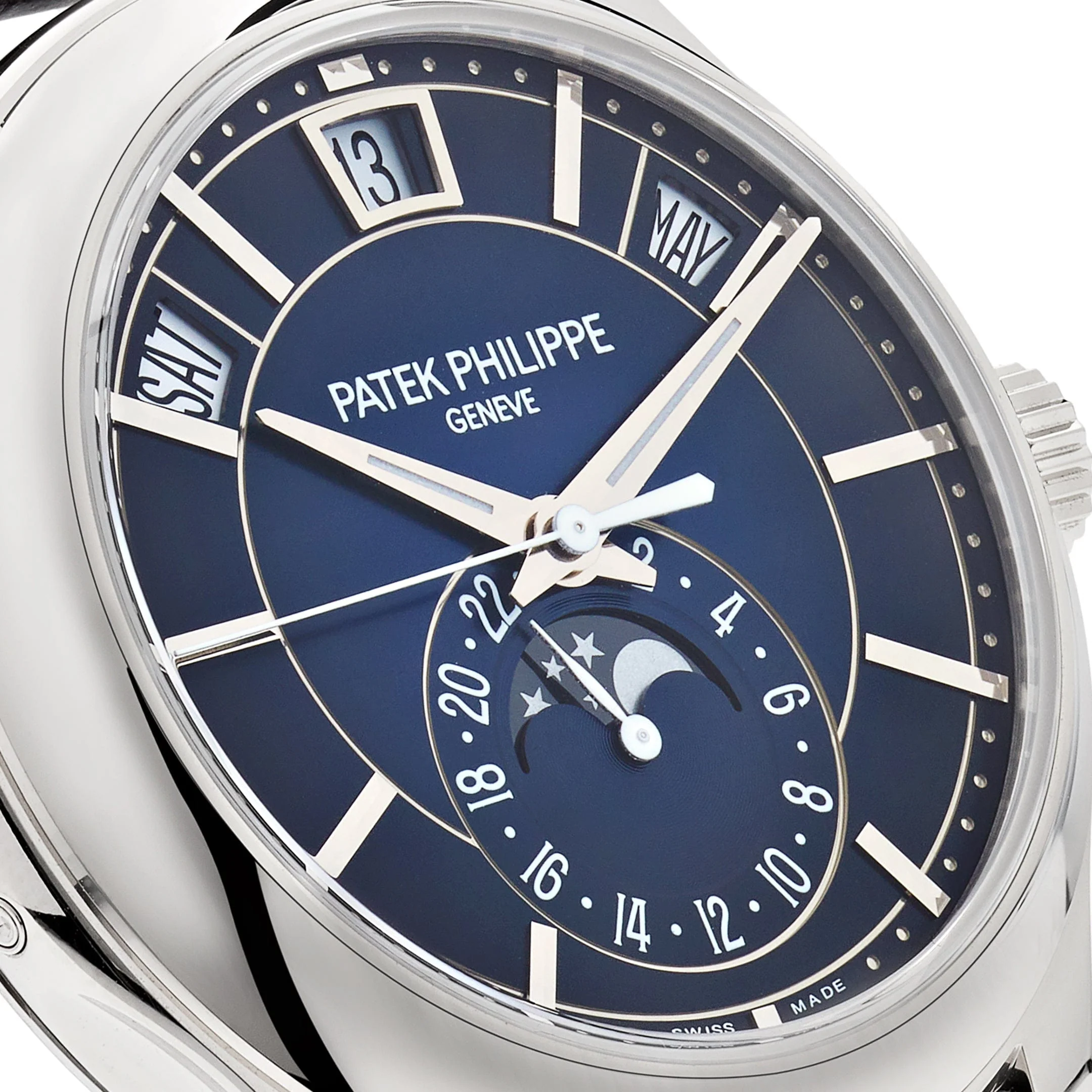 Patek Philippe Complications 5205G-013 Annual Calendar White Gold Blue Dial