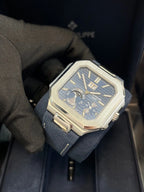 Patek Philippe Cubitus Platinum Case Sunburst Blue Dial 5822P-001