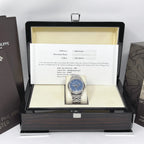 Patek Philippe Complications 4947/1A-001 Annual Calendar Moon Phases Stainless Steel Blue Dial
