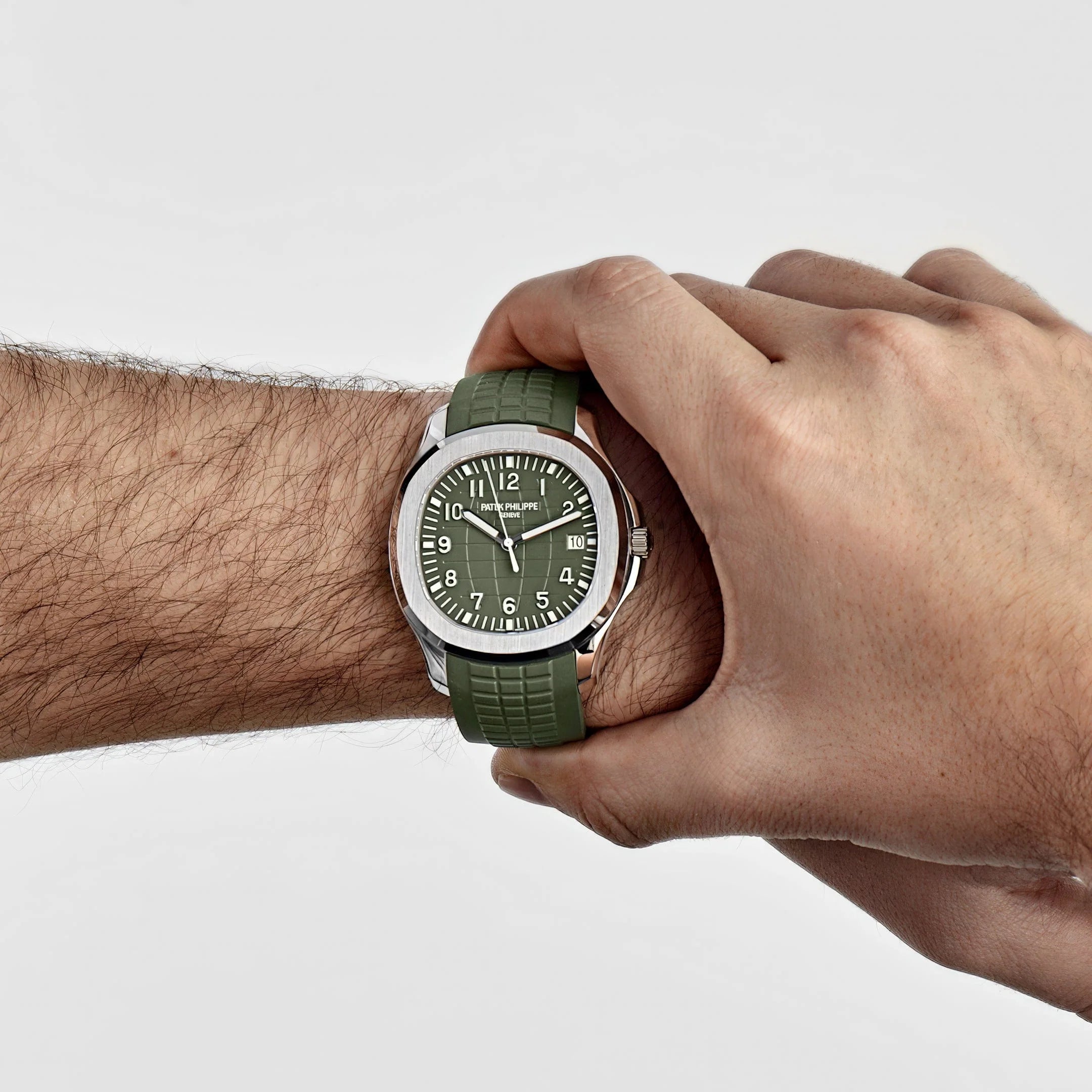 Patek Philippe Aquanaut 5168G-010 'Jumbo' White Gold Khaki Green (2024)