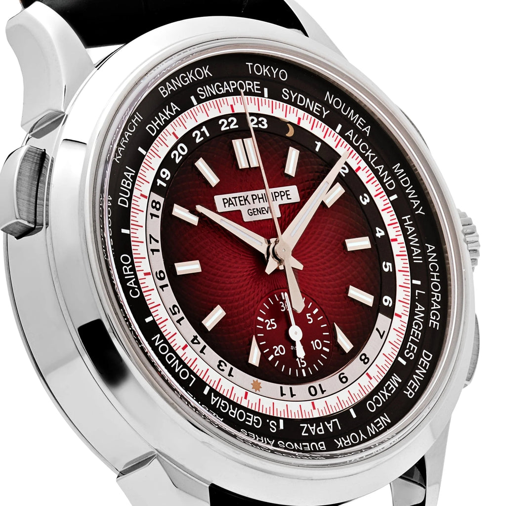 Patek Philippe Complications 5930G-011 &lsquo;Singapore Edition&rsquo; World Time Flyback Chronograph White Gold Red Dial (2020)
