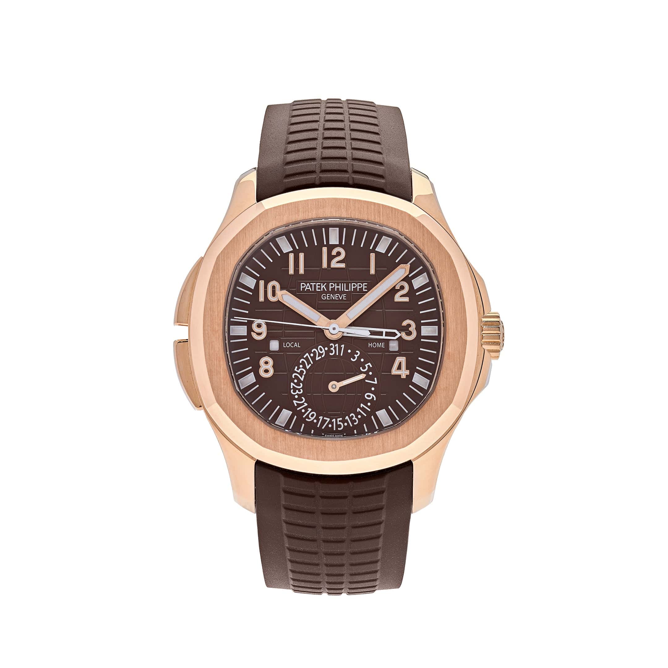 Patek Philippe Aquanaut 5164R-001 'Travel Time' Brown Dial Rose Gold (2018)