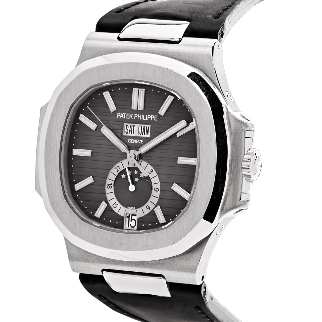 Patek Philippe Nautilus 5726A-001 Annual Calendar Moon Phases Stainless Steel Black Dial (2024)