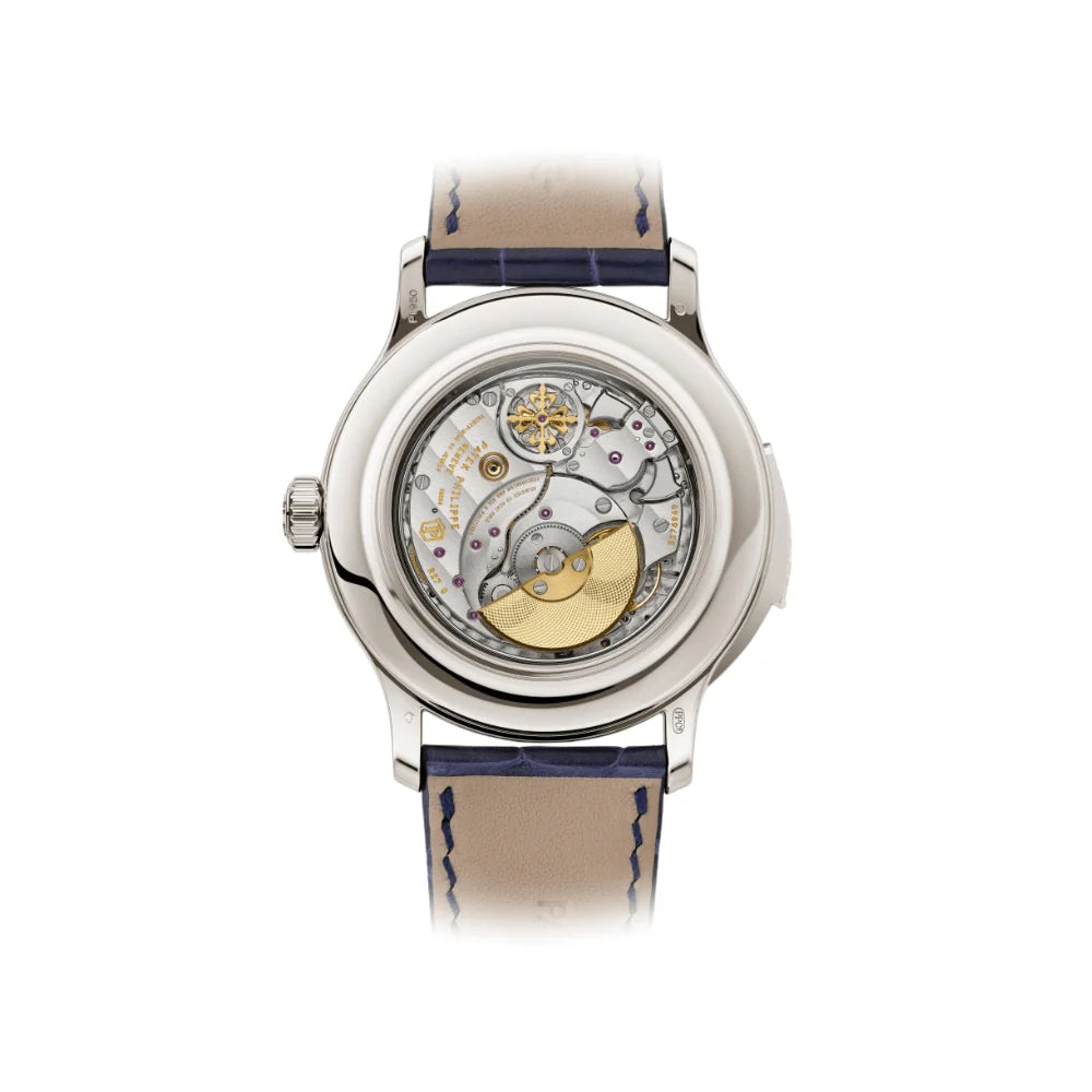 Patek Philippe Grand Complications 5374/300P-001 Perpetual Calendar Minute Repeater Diamond Set Platinum Case Blue Dial Sapphire Markers