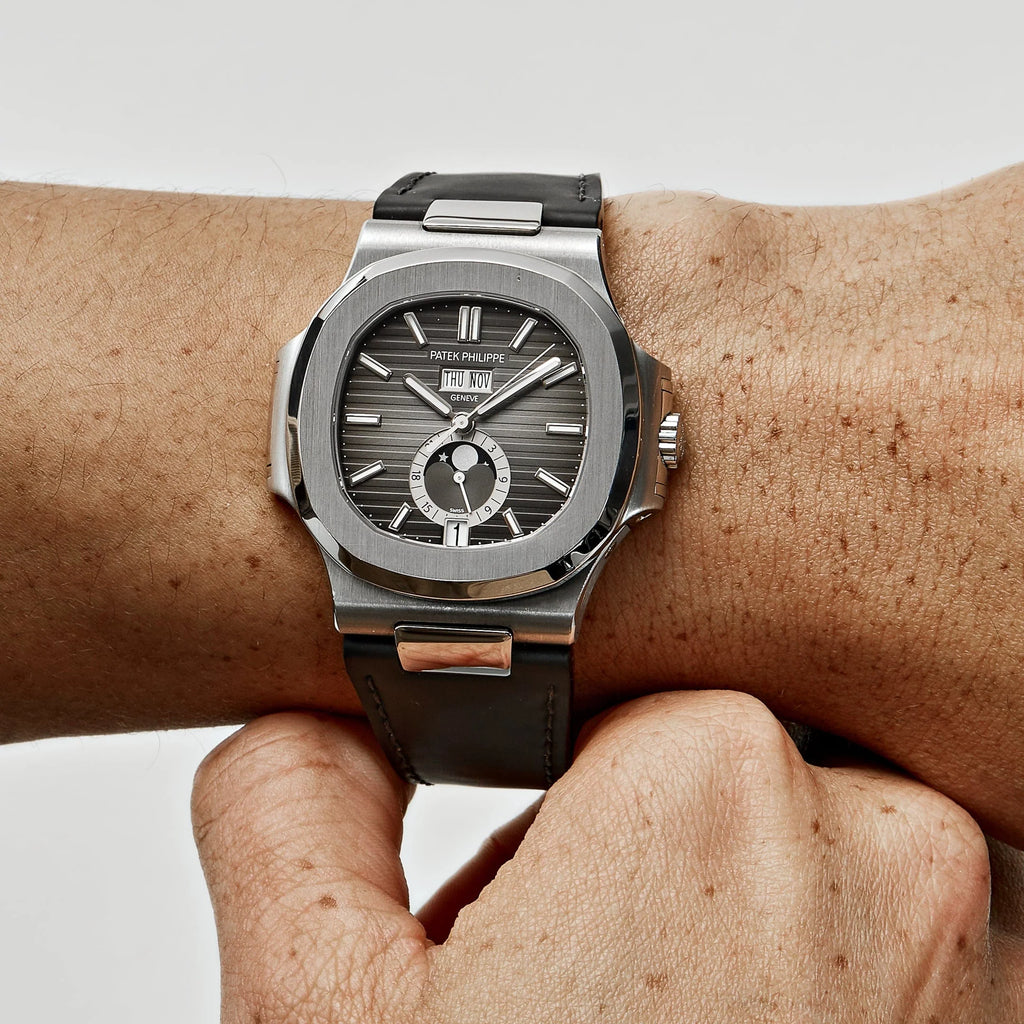 Patek Philippe Nautilus 5726A-001 Annual Calendar Moon Phases Stainless Steel Black Dial (2024)