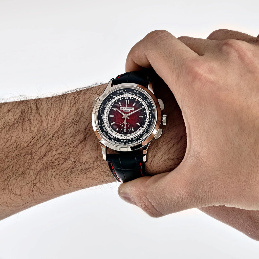 Patek Philippe Complications 5930G-011 &lsquo;Singapore Edition&rsquo; World Time Flyback Chronograph White Gold Red Dial (2020)